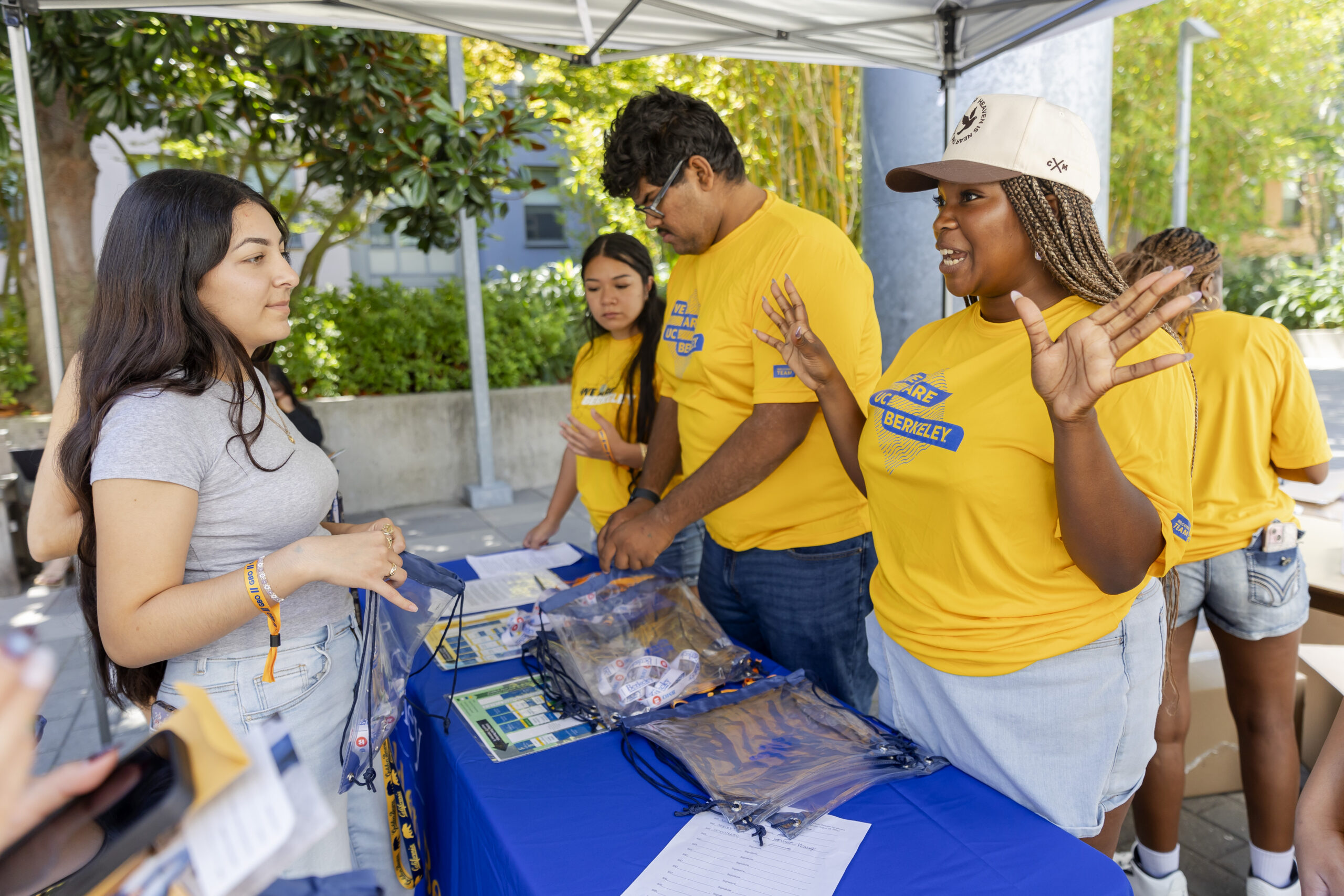 Berkeley Residential Life staff help new students get their footing at Golden Bear Orientation.