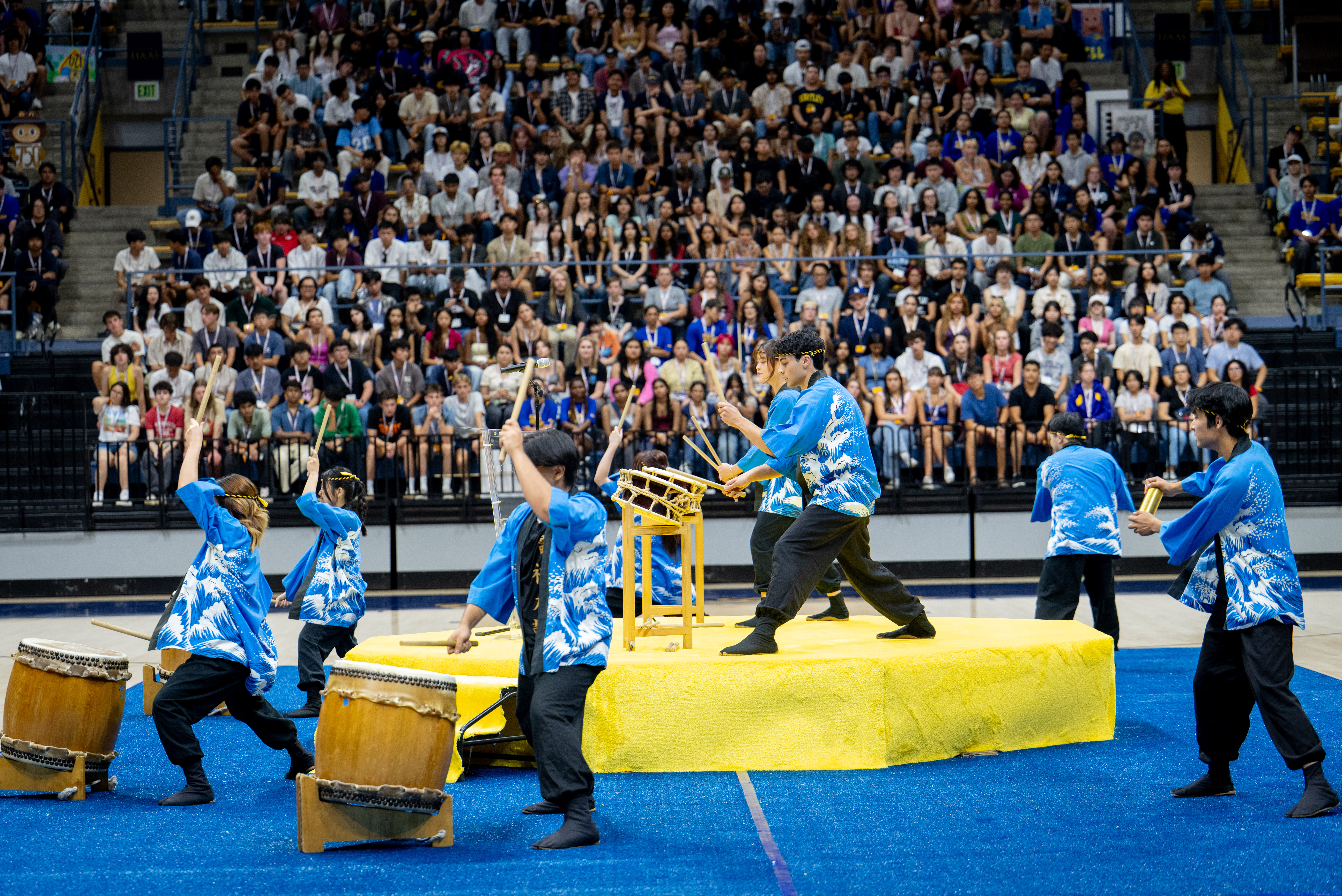 Another view of Cal Raijin Taiko's performance.