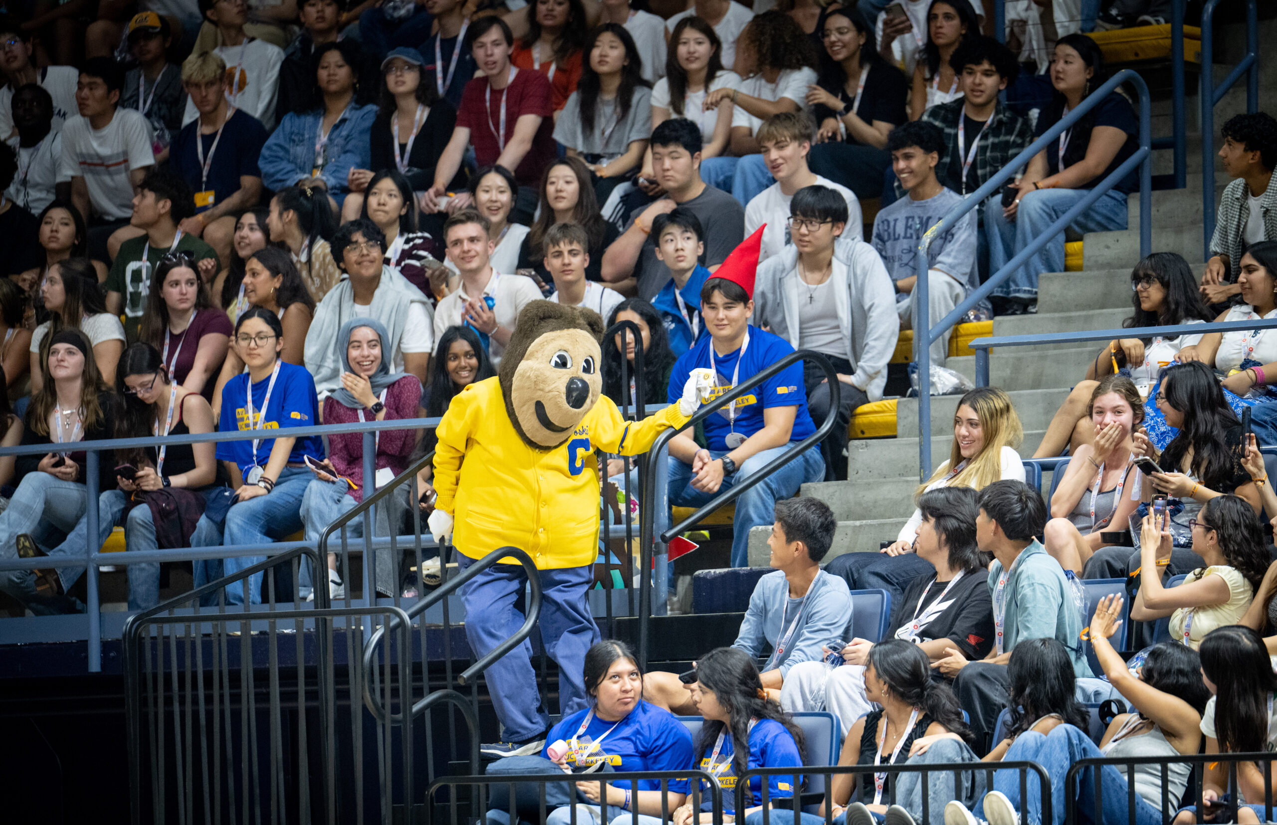 Oski the Bear brought his typical antics and laughs to the event.