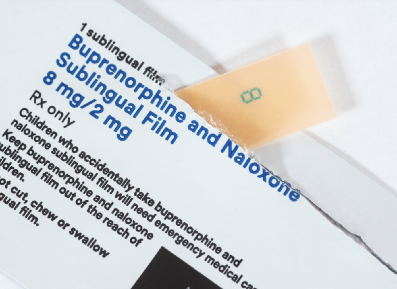 A close-up image of a label for the medicine buprenophrine